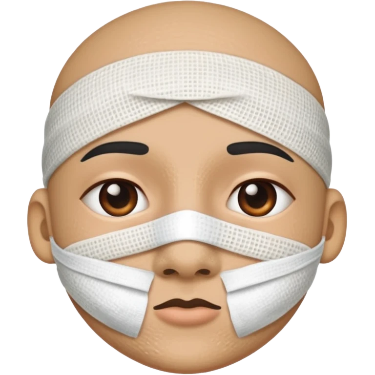 nose with a bandage on it
more closeup on the nose itself
without face emoji