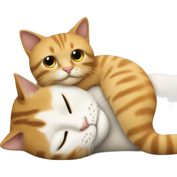Cat lying on a person  emoji