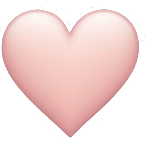 Light Rose Heart emoji