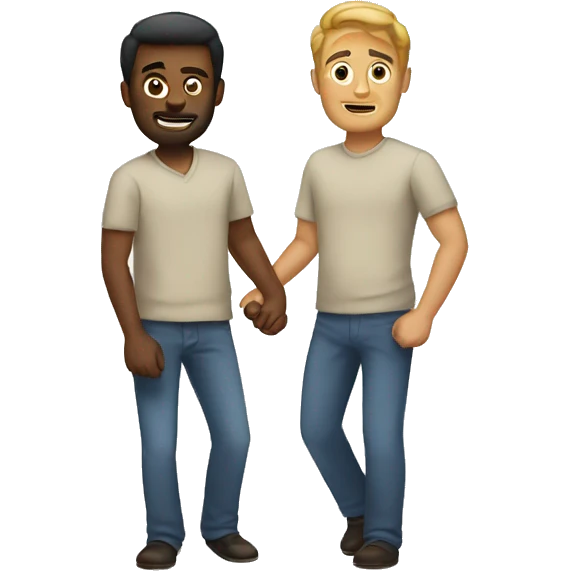 man holding another man emoji