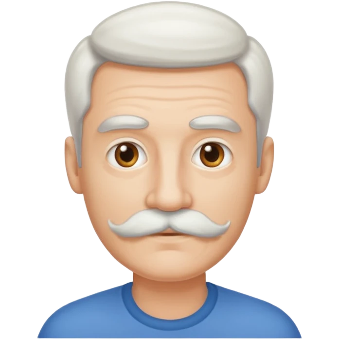 longer white moustachhe emoji