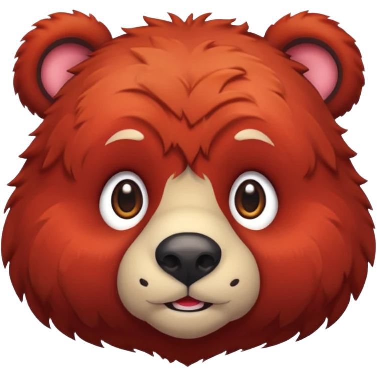 red bear face emoji