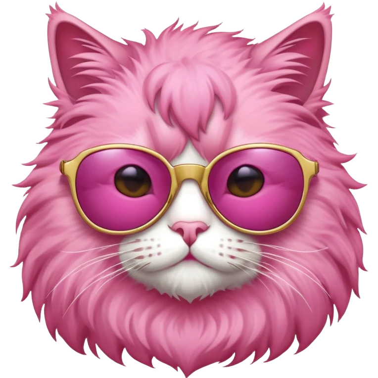 noble selfesteen pink hairy cat sunglases emoji