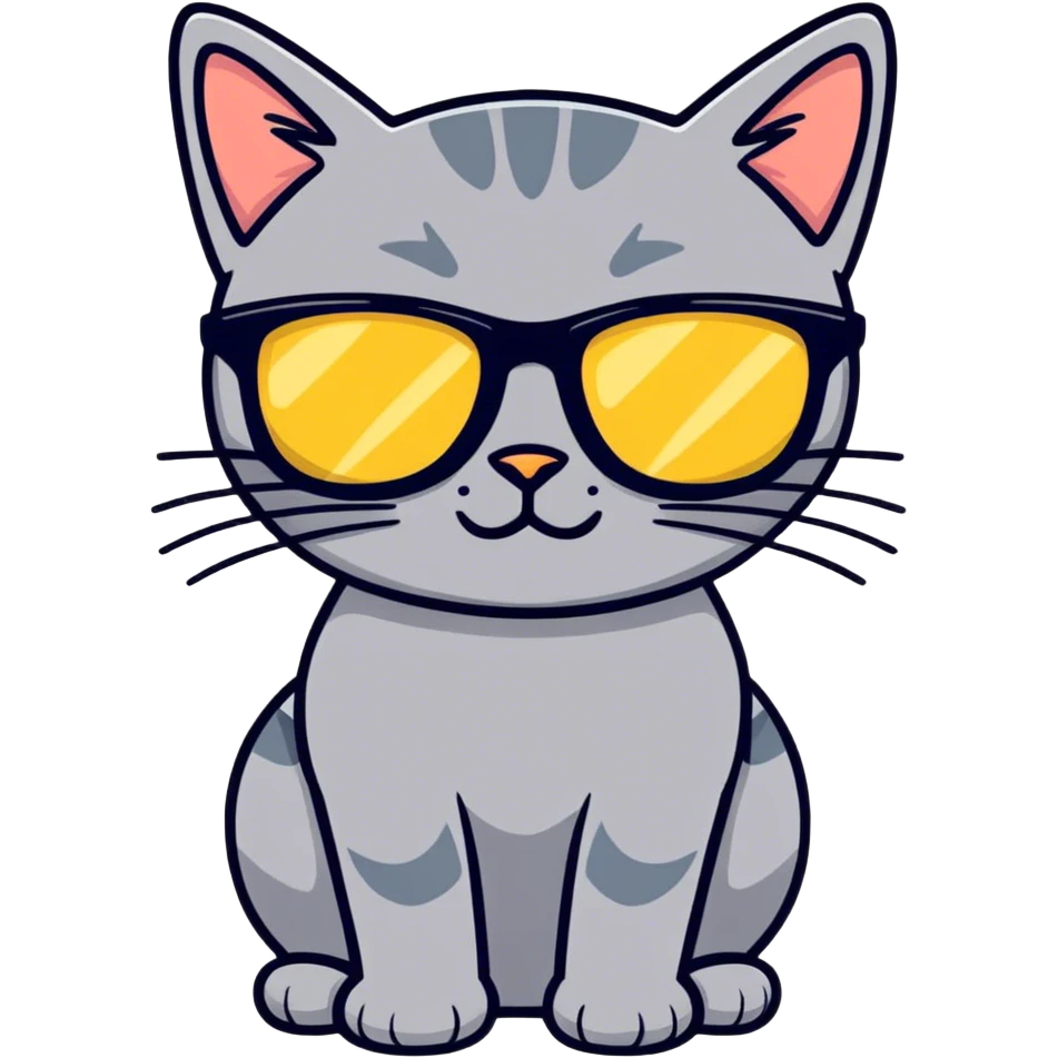 Cat with sunglasses emoji