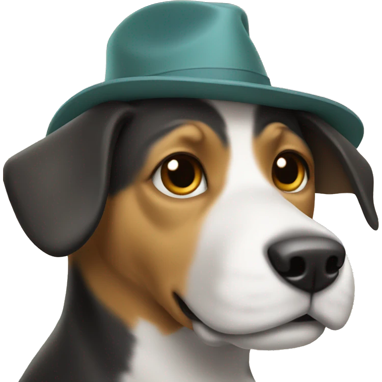 Dog with hat emoji
