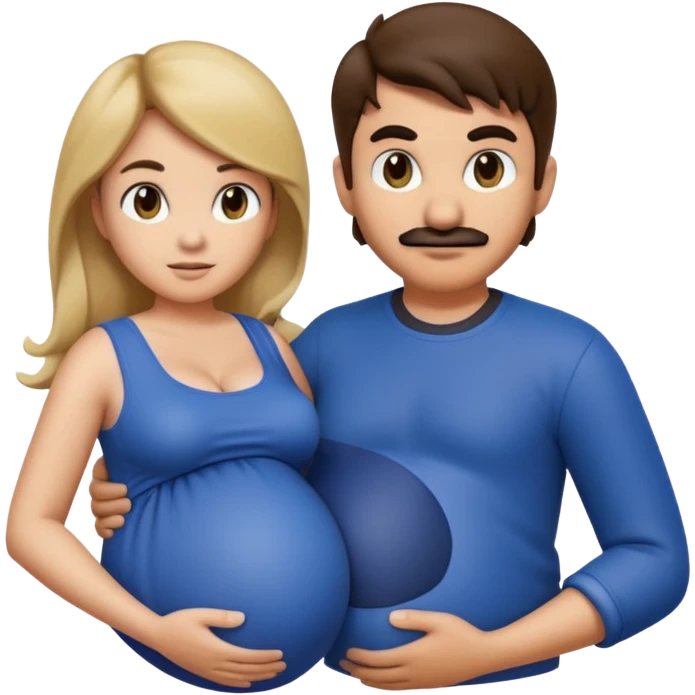 pregnant mario with belly being held by sonic emoji
