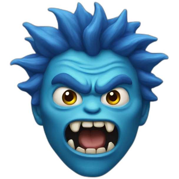 Monstre bleu emoji