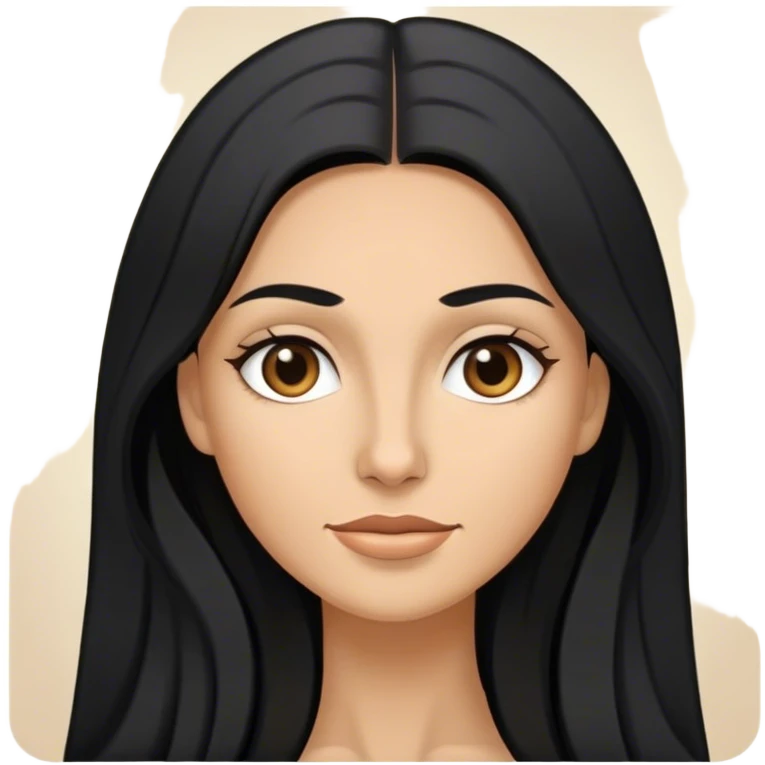 caucasian Beautiful Buxom black long hair back booty sfw emoji