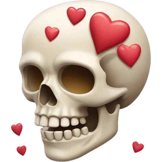 skull with hearts emoji