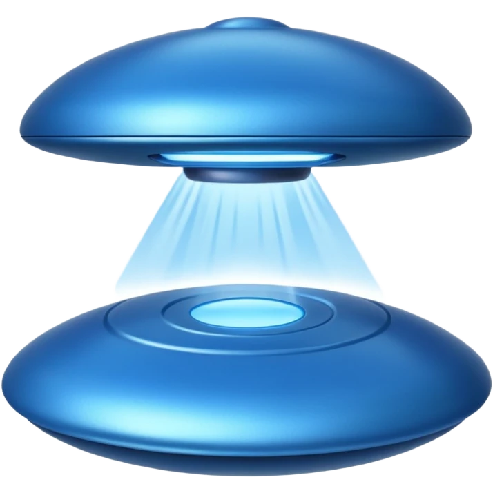 big blue UFO emoji
