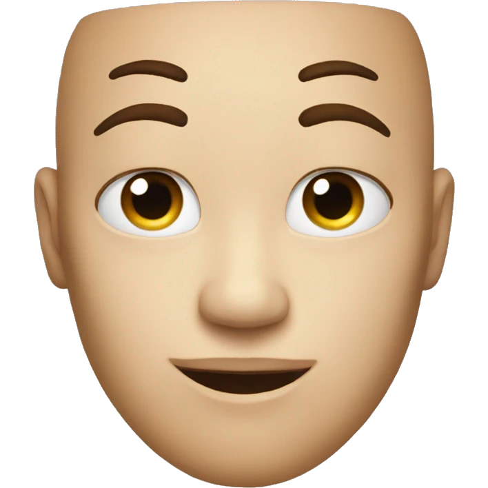 Infinity simbol on a face emoji
