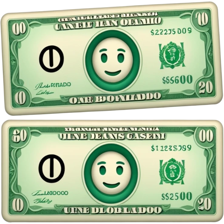 un billete pero sin caras  emoji