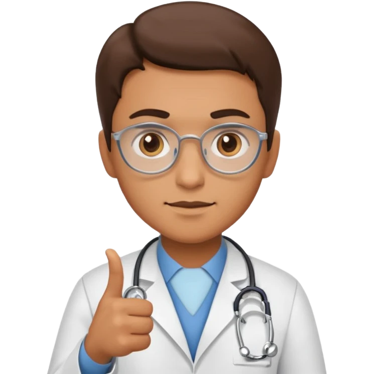 the doctor can point to the text emoji