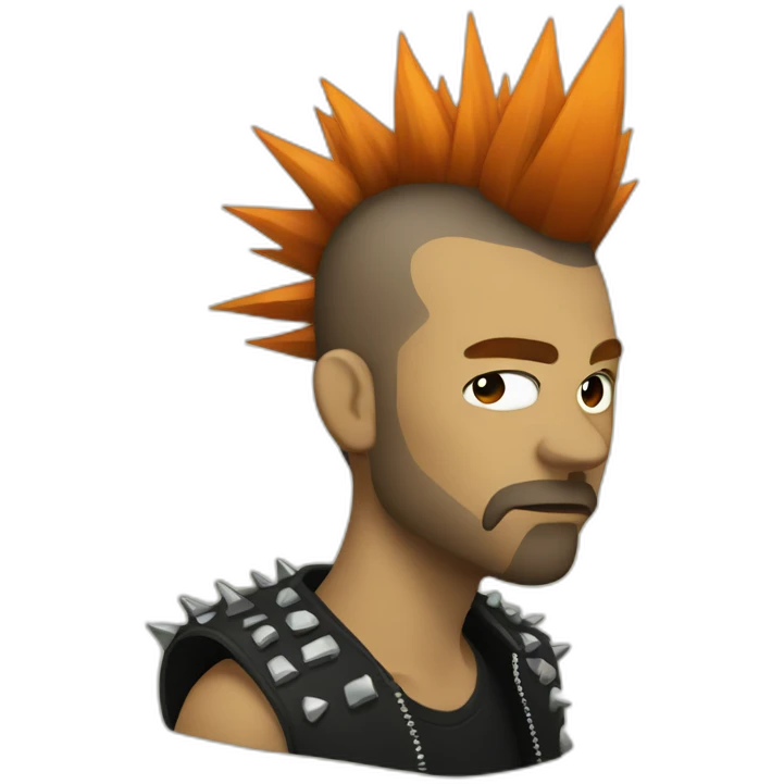 Punk with a mohawk emoji