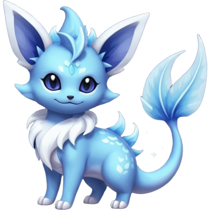 Nebulae Noibat-Vaporeon-Meowstic-Fakémon-hybrid-creature (full body)  emoji