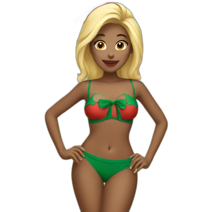 christmas-bikini-blonde emoji