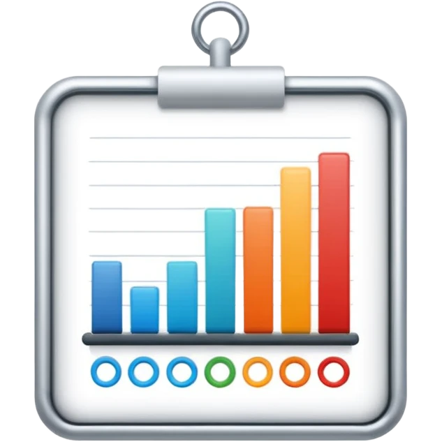 gantt chart emoji in professional design for business presentation, clean edges, modern corporate aesthetic emoji