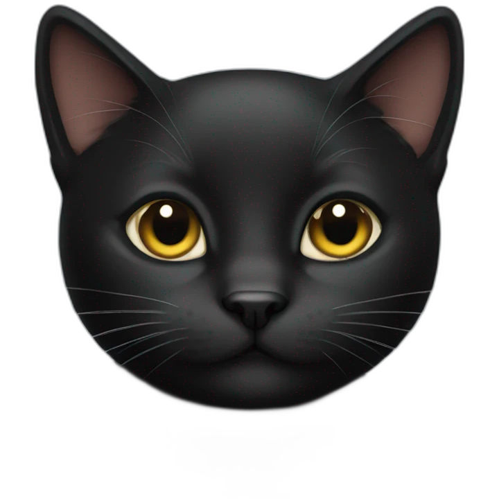 Black cat cute emoji