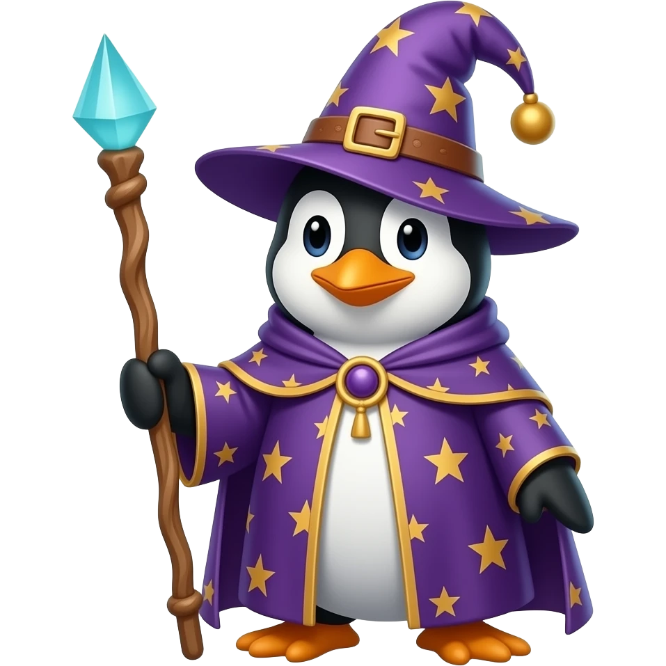 Penguin Wizard emoji