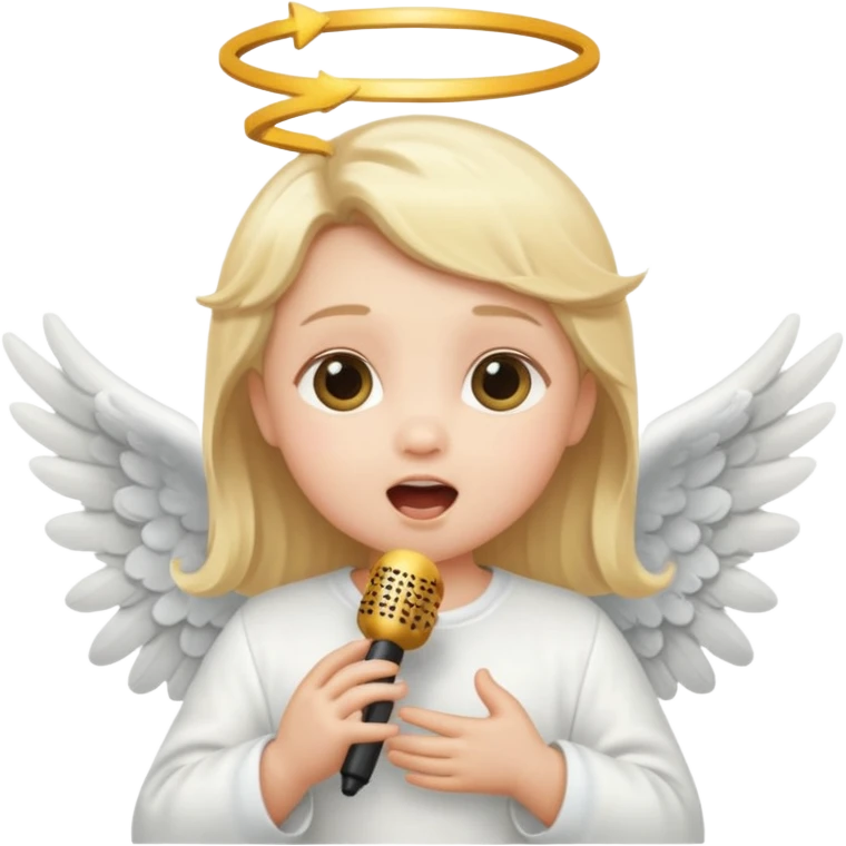 singing angel baby emoji