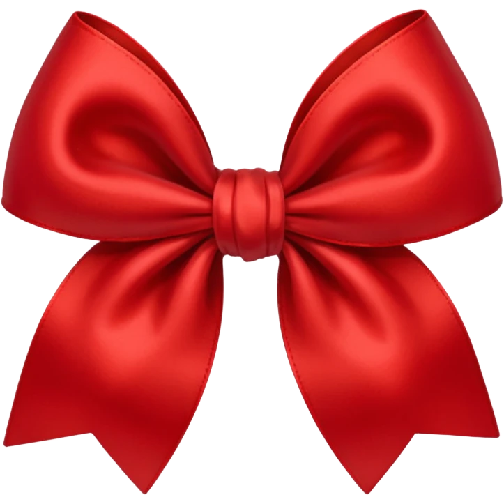 soft red bow emoji