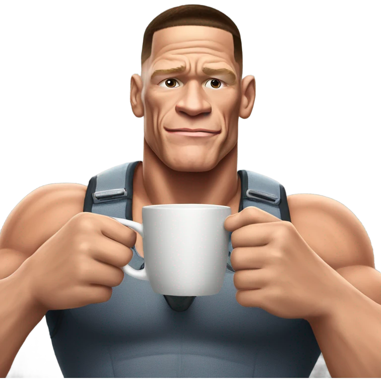 John cena drinking tea emoji