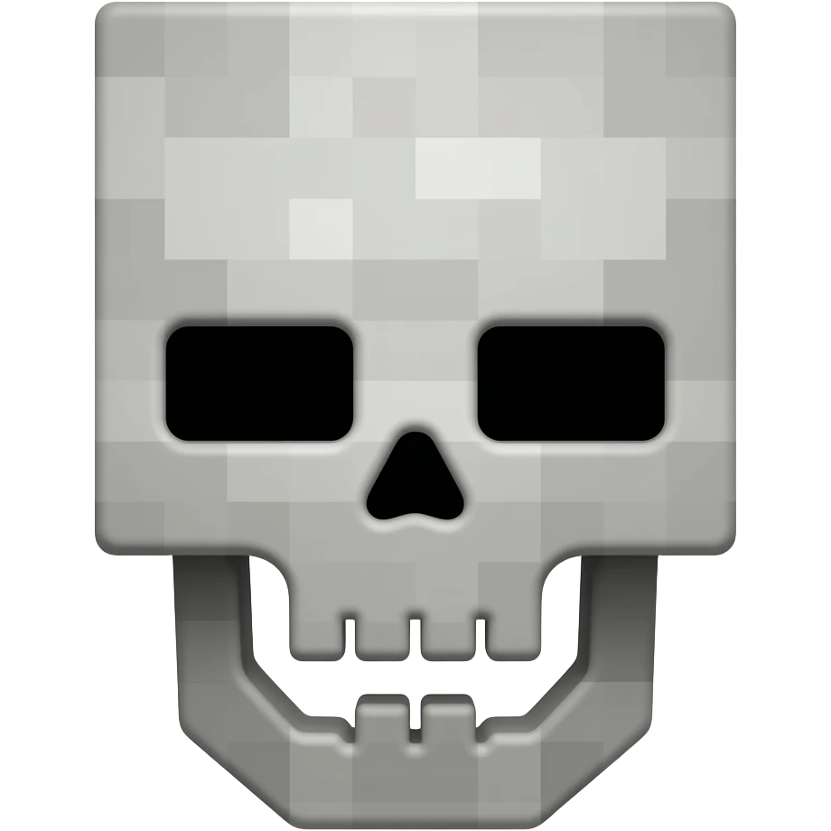 minecraft skeleton only head emoji