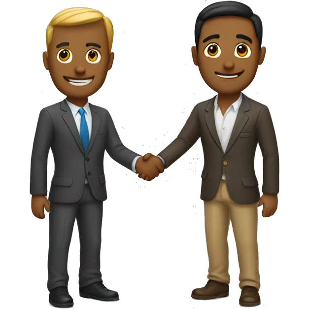 two guys shaking hands emoji