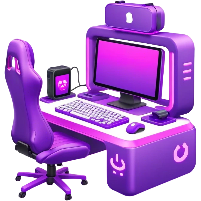 neon Purple gaming  emoji