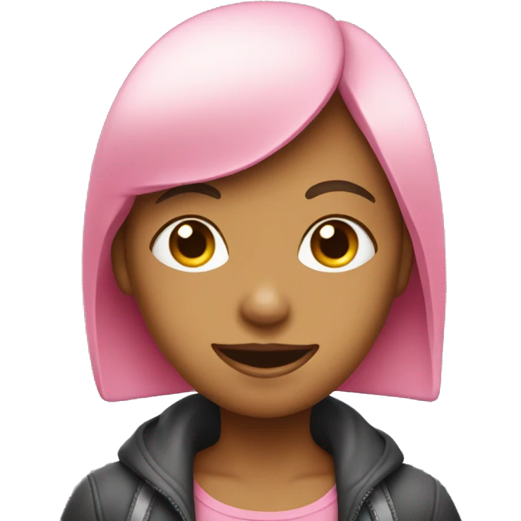 Pink girl holding a sign that says "LAST WORD" emoji