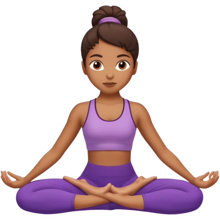 Brown girl Pilates emoji