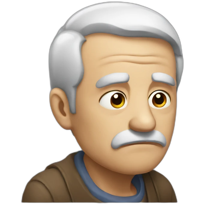 sad old man emoji