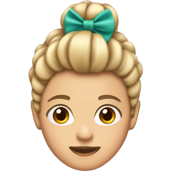 Hairstyle with a bow  emoji