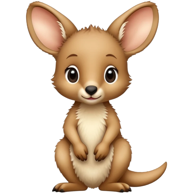 cute baby kangaroo joey emoji