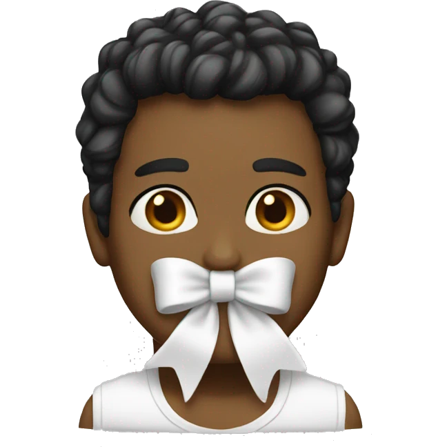 a white bow emoji