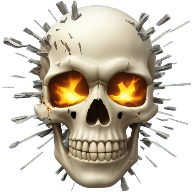 Skull mund blown emoji