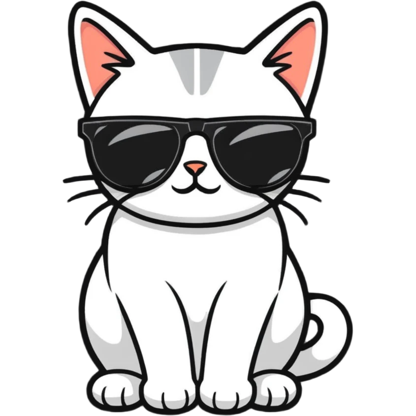 Cat with sunglasses emoji