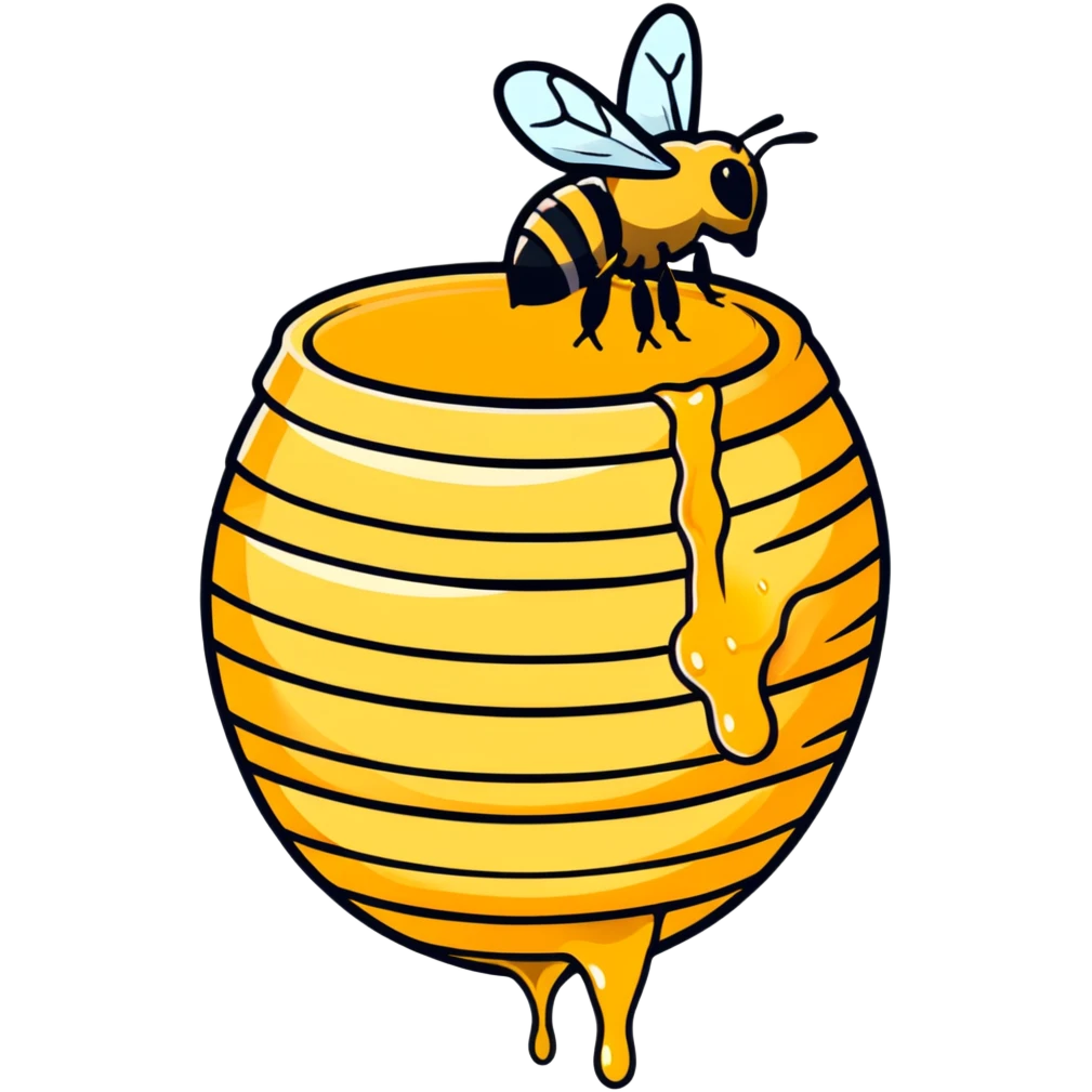 beehive with honey dripping emoji
