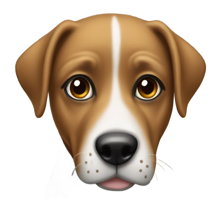 Perro café con negro emoji