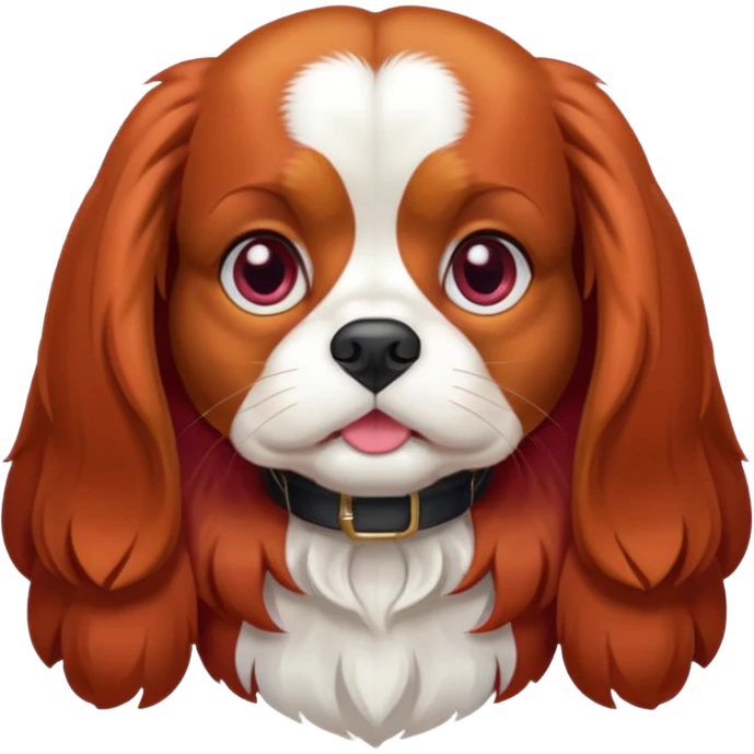 ruby colored king charles cavalier emoji