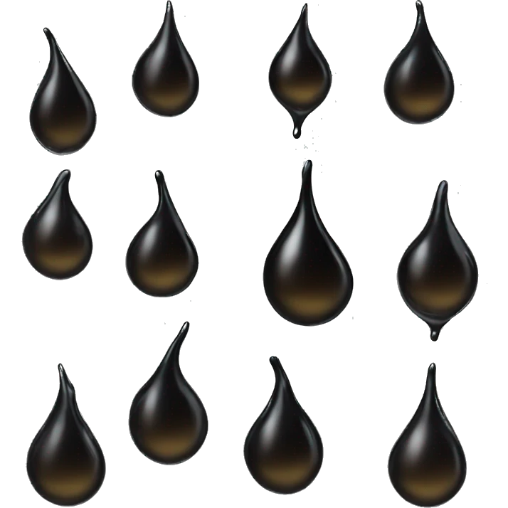 black oil drop  emoji