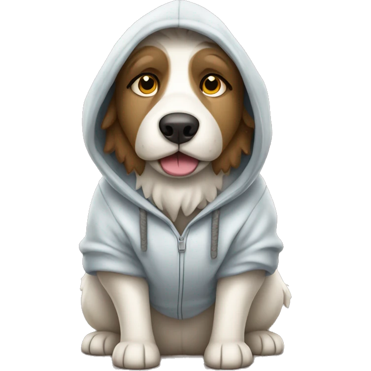 Sheep dog wearing a hoodie  emoji