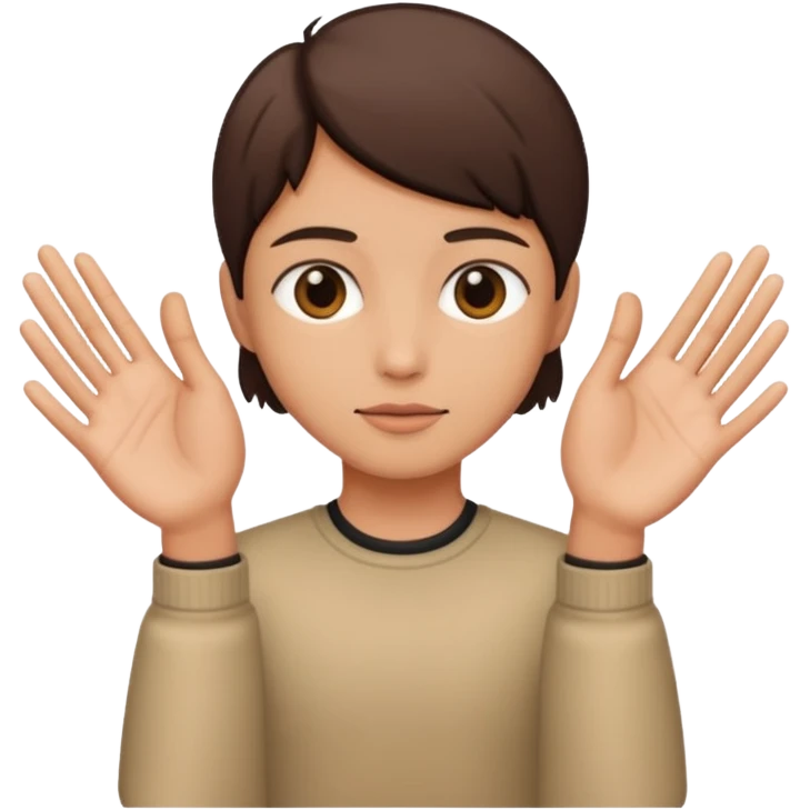 silence in the palms  emoji