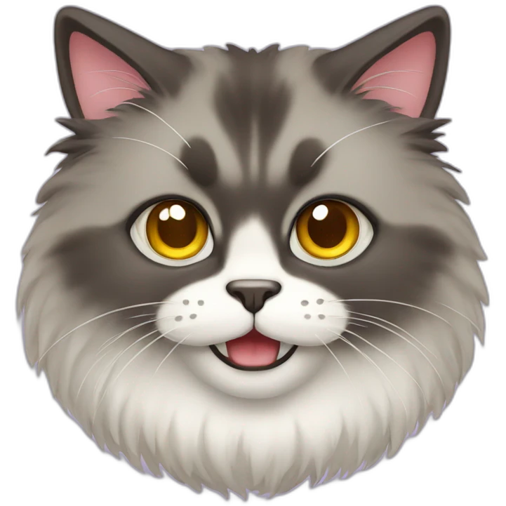Hungry fluffy cat emoji