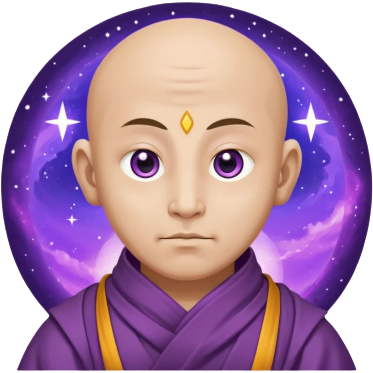  Purple Cosmic/space monk with white eyes emoji