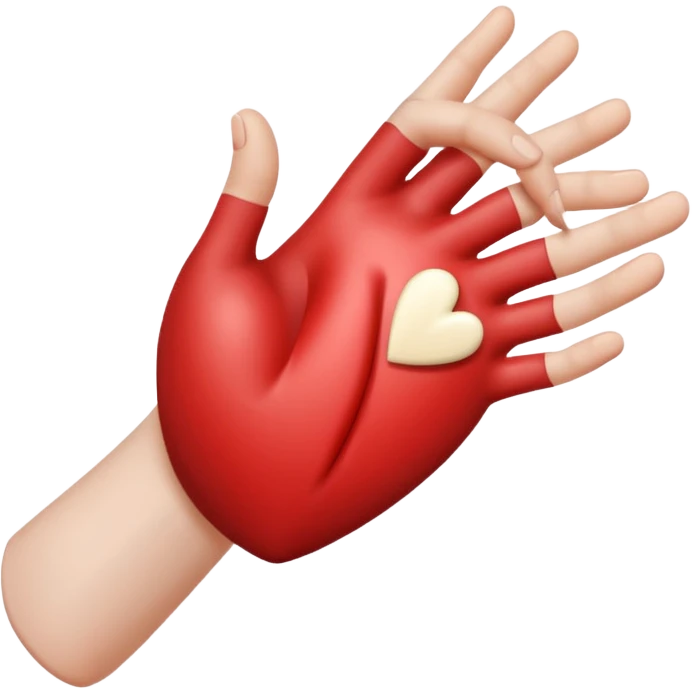 hand with heart in it emoji