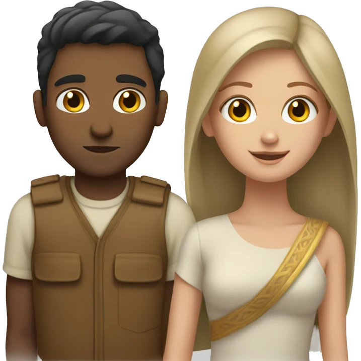White female and Indian male  emoji