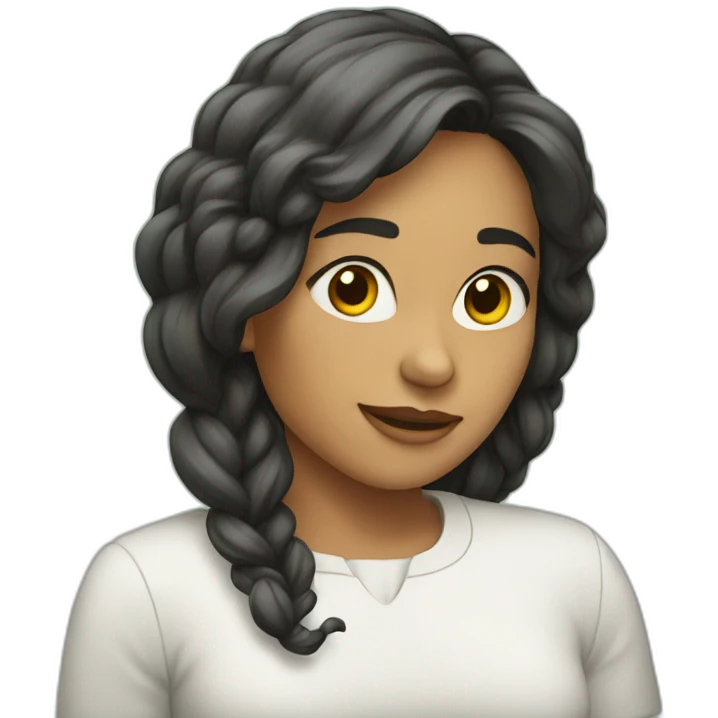 Mujer pelo largo emoji