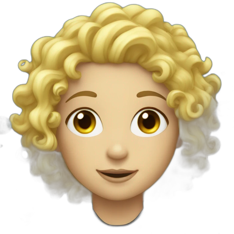 blonde curly haired scuba diver girl under water emoji