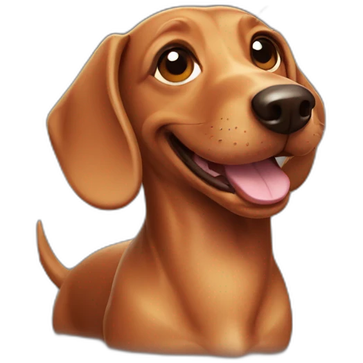happy dachshund emoji